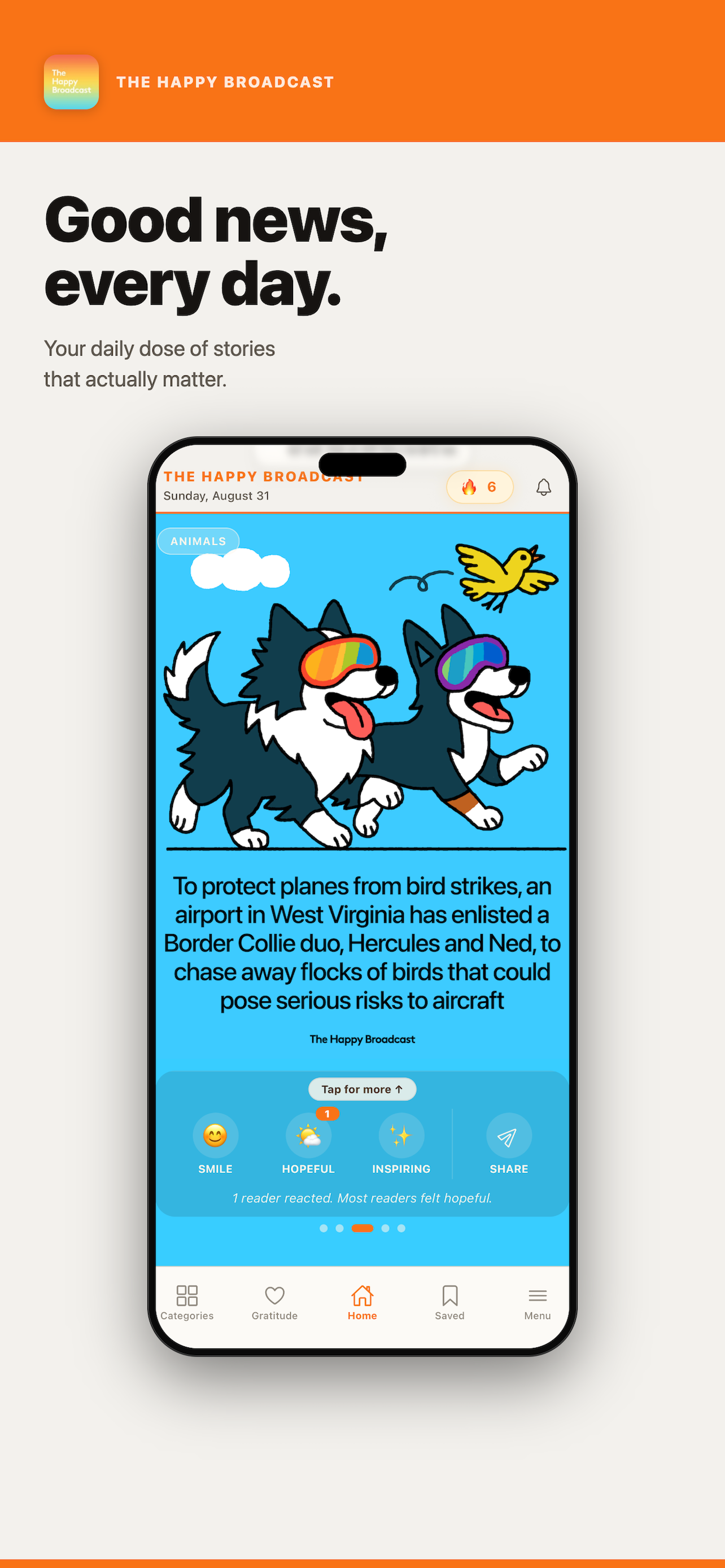 The Happy Broadcast home feed