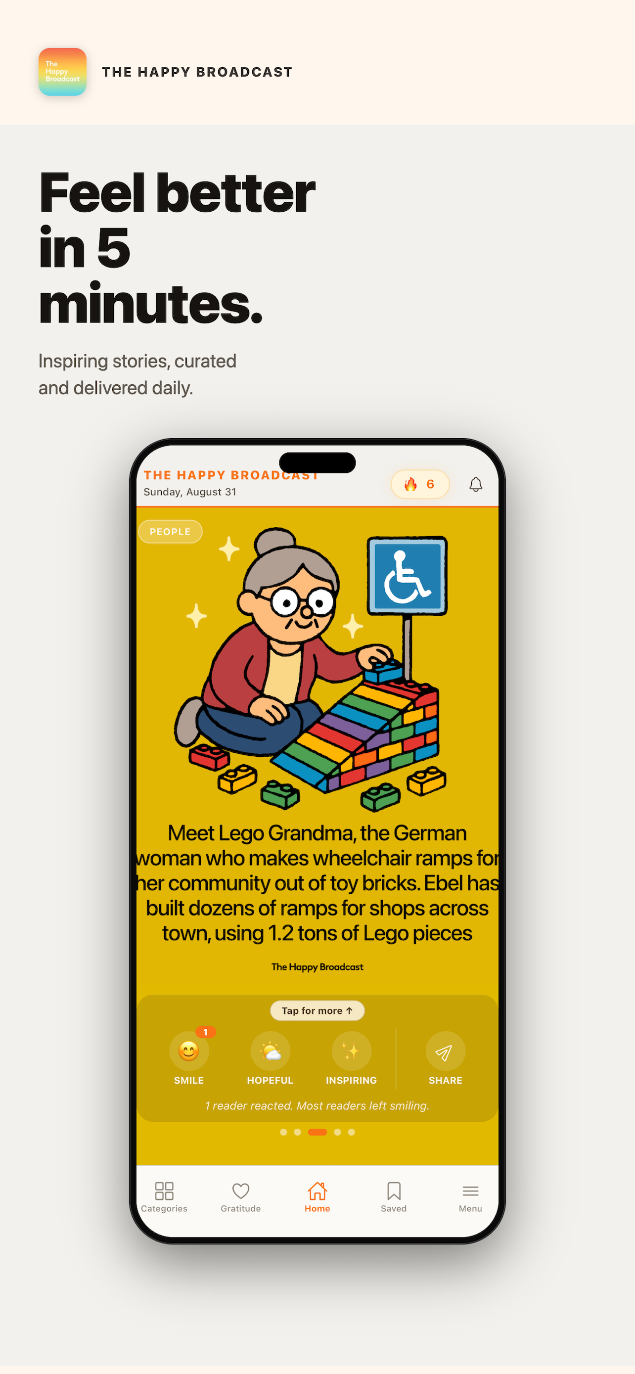 The Happy Broadcast feel better screen