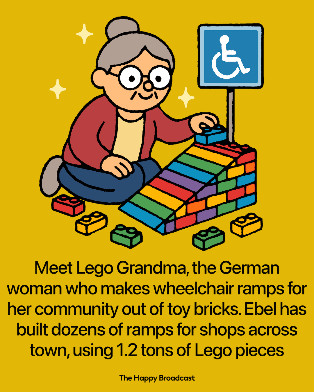 “Lego Oma” Builds Colorful Ramps To Make Her Town Accessible